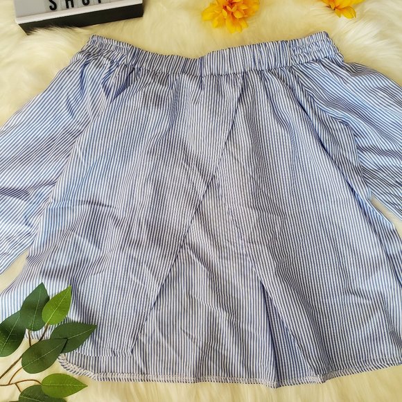 Simply Couture Off Shoulder/Blue&White/Size L - Picture 7 of 8